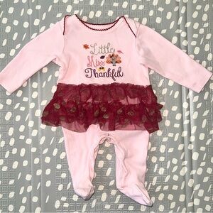 Koala Kids Pink and Burgundy Footie with Tutu